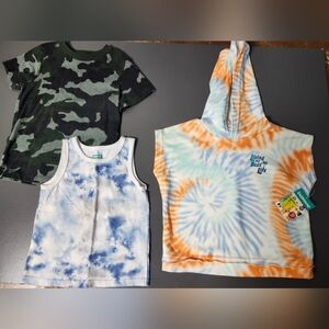 Camouflage and Tie-Dye Kids Shirt Set